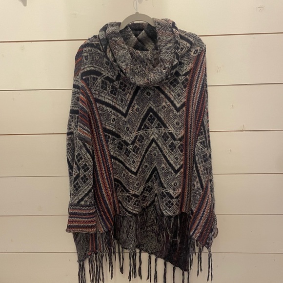 Free People Multicolor Knit Poncho - Picture 4 of 4